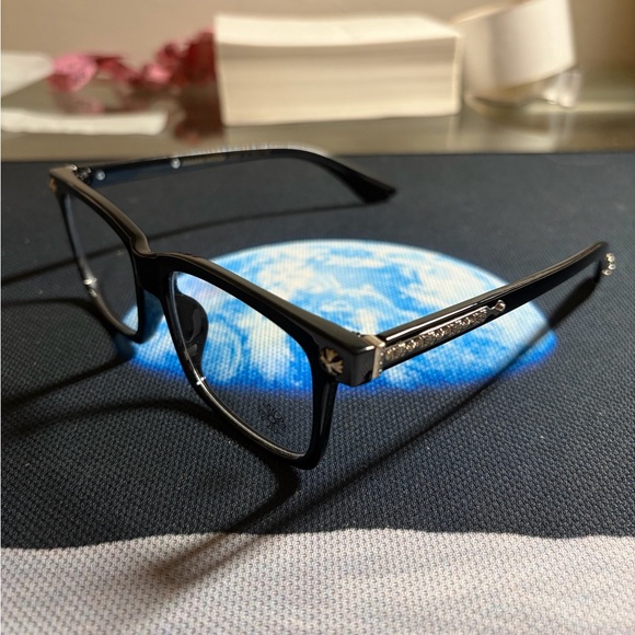 Chrome Hearts Black Glasses with Silver Accents - Picture 4 of 7